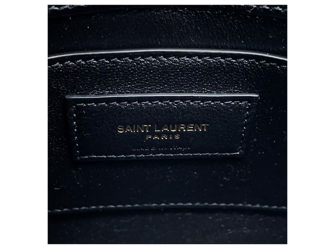 Yves Saint Laurent Saint Laurent Paris Manhattan Mini Leather Shoulder Bag Nero - vista 14