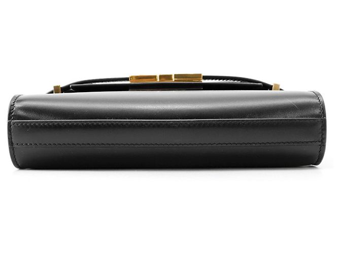 Yves Saint Laurent Saint Laurent Paris Manhattan Mini Leather Shoulder Bag Nero - vista 3