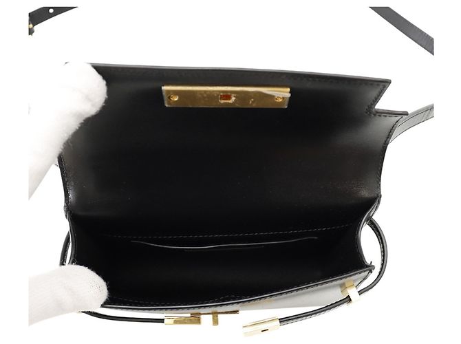 Yves Saint Laurent Saint Laurent Paris Manhattan Mini Leather Shoulder Bag Nero - vista 6