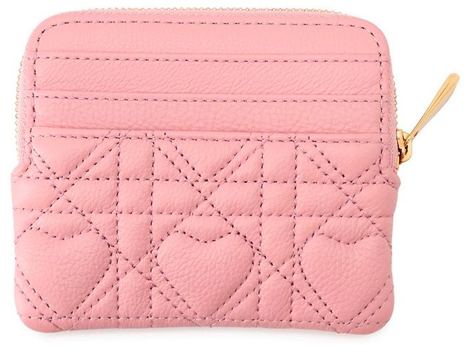 Tarjetero de piel rosa Christian Dior - vista 3