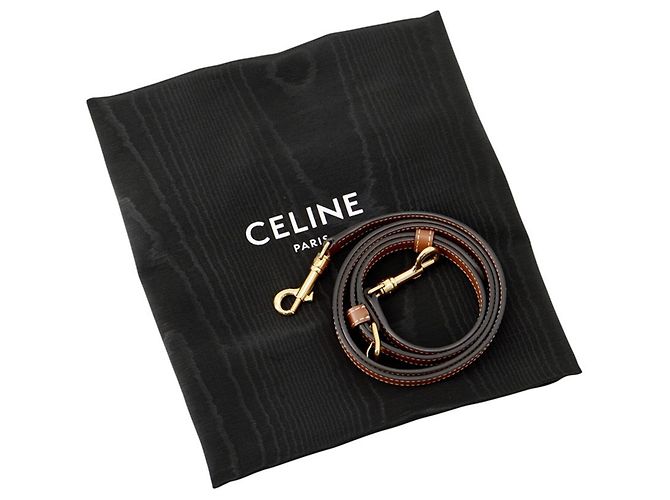 Céline Bolsa Boston Small Triomphe Celine Marrom Bege - vista 12