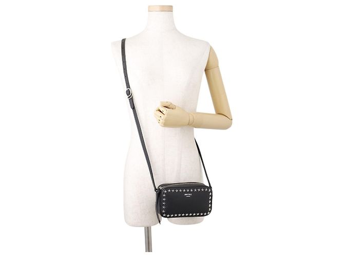 Borsa a tracolla Jimmy Choo in pelle nera Nero - vista 4