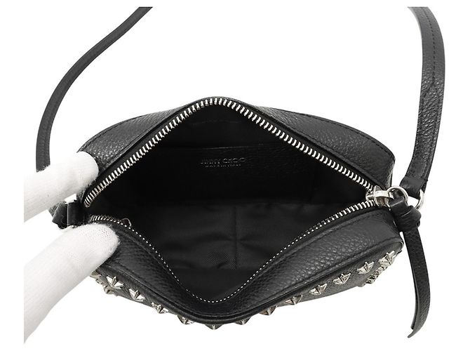 Borsa a tracolla Jimmy Choo in pelle nera Nero - vista 5
