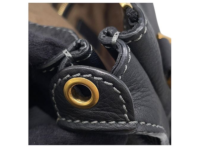 Borsa a tracolla Chloé Marcie in pelle di vitello nera Nero - vista 10