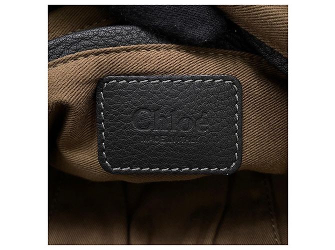 Borsa a tracolla Chloé Marcie in pelle di vitello nera Nero - vista 16