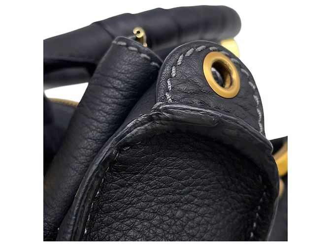 Borsa a tracolla Chloé Marcie in pelle di vitello nera Nero - vista 7