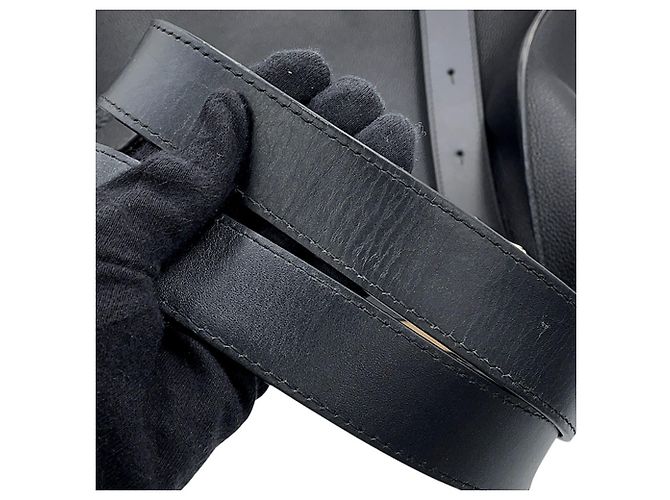 Loewe Shopper-Tasche aus schwarzem Leder - Ansicht 12