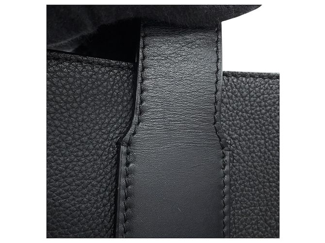 Loewe Shopper-Tasche aus schwarzem Leder - Ansicht 14