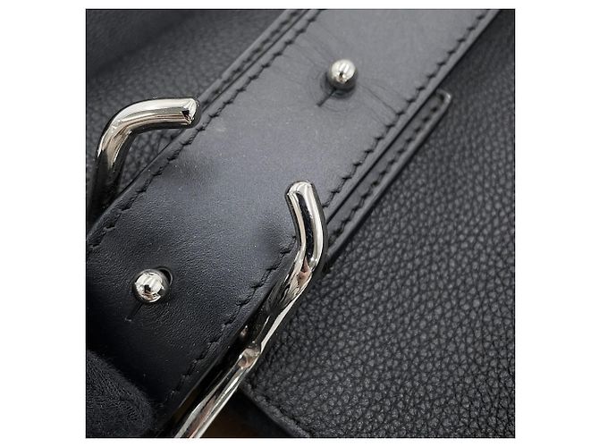 Loewe Shopper-Tasche aus schwarzem Leder - Ansicht 15