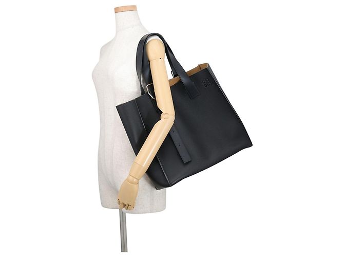 Loewe Shopper-Tasche aus schwarzem Leder - Ansicht 4
