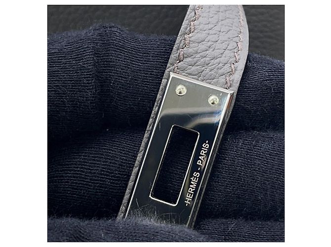Hermès Borsa Hermes Kelly 25 in pelle Togo Etain Grigio - vista 10