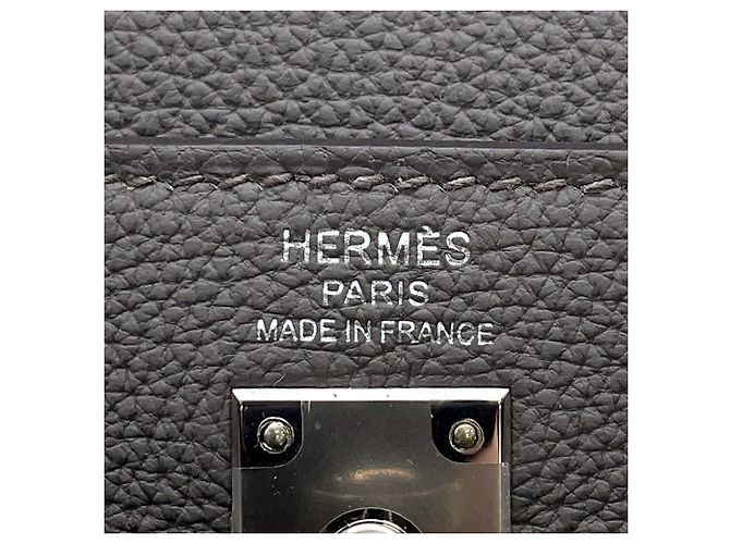 Hermès Borsa Hermes Kelly 25 in pelle Togo Etain Grigio - vista 11