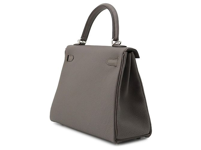 Hermès Borsa Hermes Kelly 25 in pelle Togo Etain Grigio - vista 2