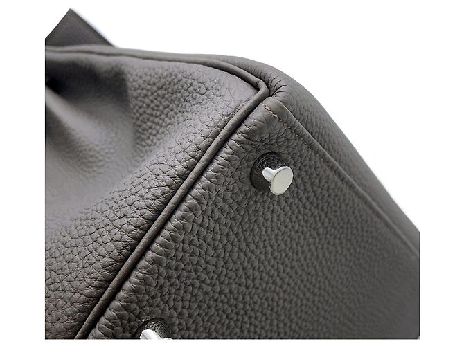 Hermès Borsa Hermes Kelly 25 in pelle Togo Etain Grigio - vista 7