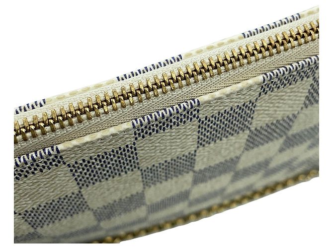 Borsa a tracolla Louis Vuitton Damier Azur Eva Beige - vista 11