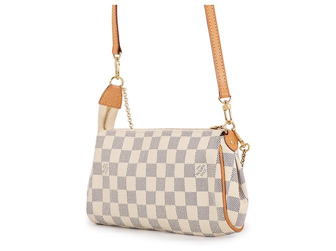 Borsa a tracolla Louis Vuitton Damier Azur Eva Beige - vista 2