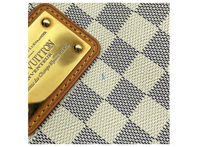Borsa a tracolla Louis Vuitton Damier Azur Eva Beige - vista 7