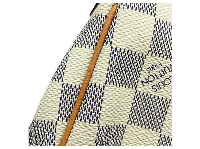 Borsa a tracolla Louis Vuitton Damier Azur Eva Beige - vista 9