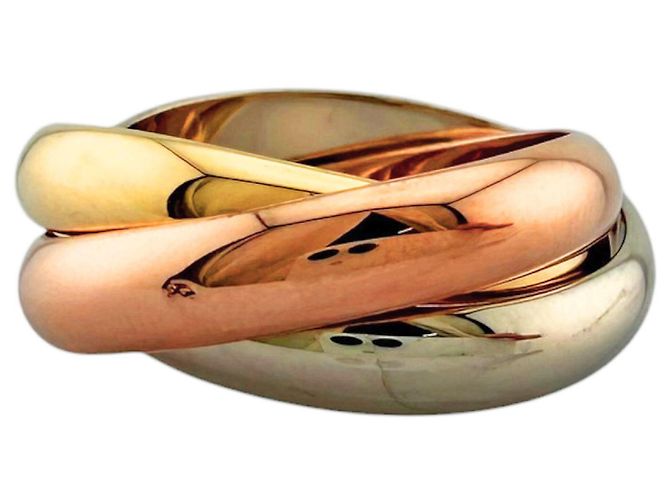 Anel Cartier Trinity Prata Dourado - vista 3