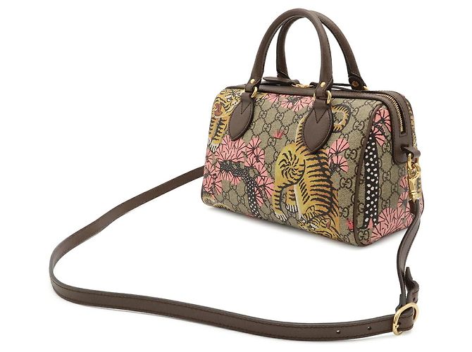 Borsa Gucci GG Supreme Bengal Tiger Marrone Multicolore - vista 3