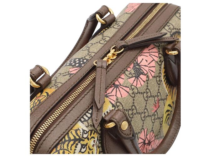 Borsa Gucci GG Supreme Bengal Tiger Marrone Multicolore - vista 6