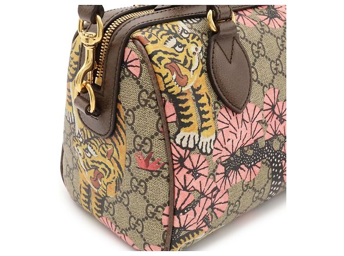 Borsa Gucci GG Supreme Bengal Tiger Marrone Multicolore - vista 9