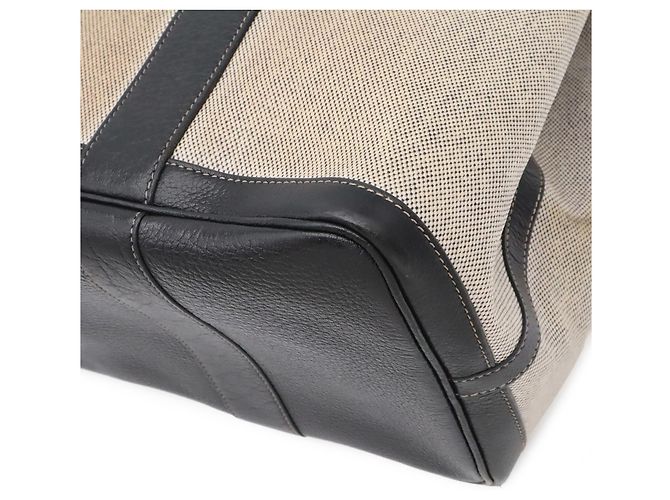 Hermès Borsa Tote HERMES Garden PM con nastro Bolduc Marrone Nero Giallo - vista 4