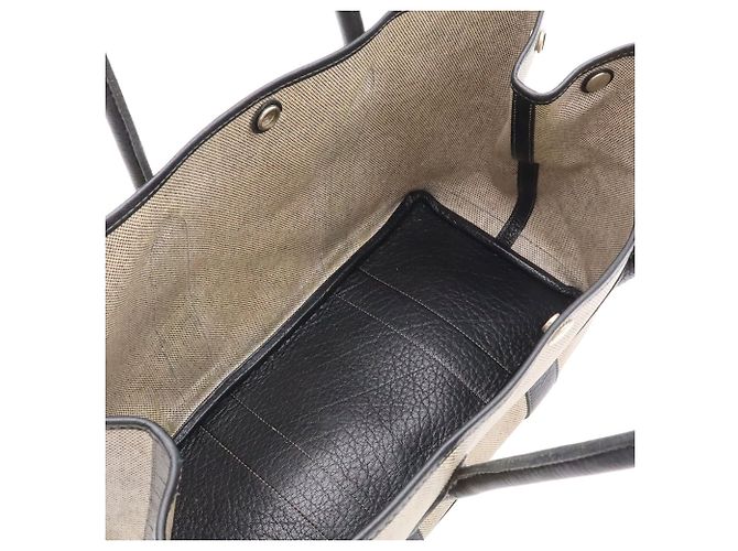 Hermès Borsa Tote HERMES Garden PM con nastro Bolduc Marrone Nero Giallo - vista 6