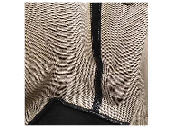 Hermès Borsa Tote HERMES Garden PM con nastro Bolduc Marrone Nero Giallo - vista 7