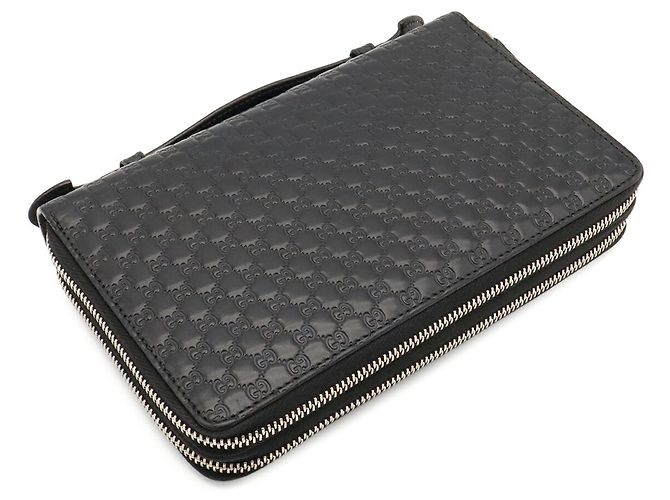 Portafoglio lungo Gucci Microguccissima Nero - vista 3