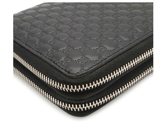 Portafoglio lungo Gucci Microguccissima Nero - vista 4