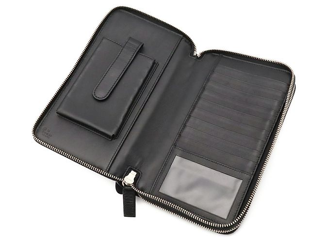 Portafoglio lungo Gucci Microguccissima Nero - vista 9
