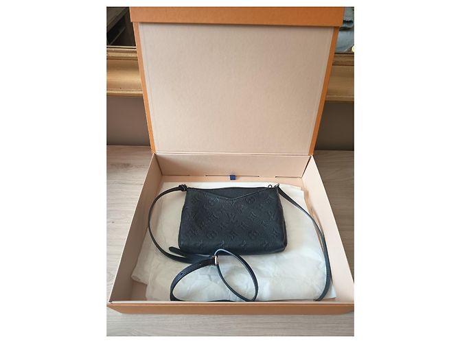 Louis Vuitton Monogramm Leder-Pochette Schwarz - Ansicht 2