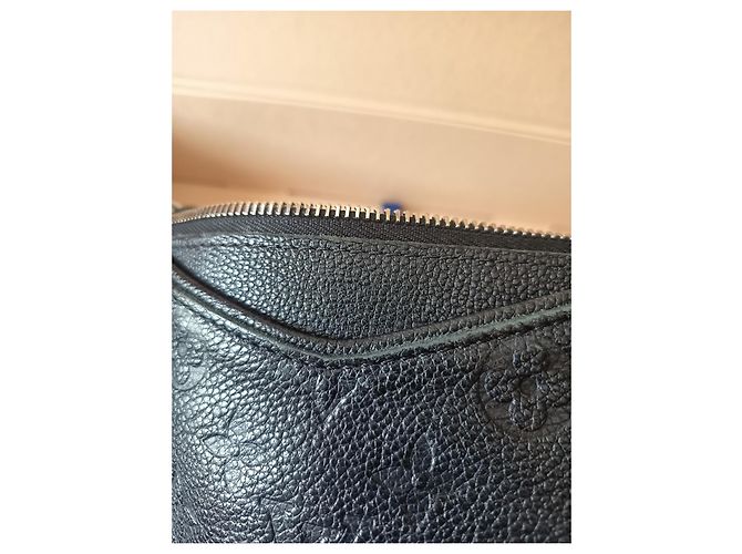 Louis Vuitton Monogramm Leder-Pochette Schwarz - Ansicht 5