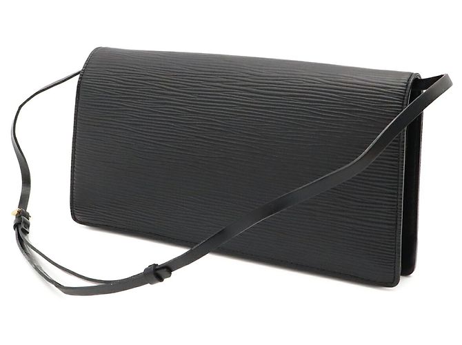 Borsa a tracolla e clutch Louis Vuitton Epi Honfleur in Nero - vista 3