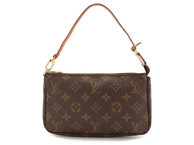 Louis Vuitton Monogram Pochette Accessoires Handbag Pouch Marrone Monogramma - vista 2