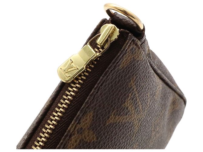 Louis Vuitton Monogram Pochette Accessoires Handbag Pouch Marrone Monogramma - vista 6