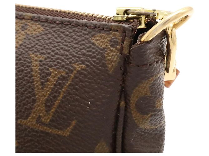 Louis Vuitton Monogram Pochette Accessoires Handbag Pouch Marrone Monogramma - vista 7