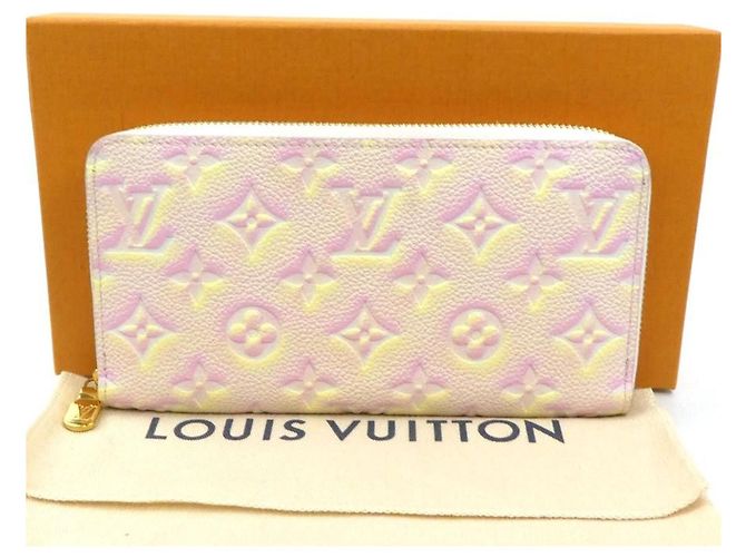Portafoglio Lungo Louis Vuitton Rosa Giallo - vista 14