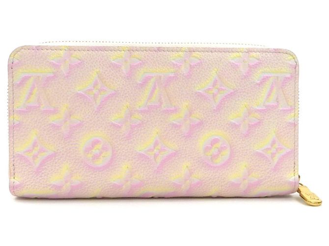 Portafoglio Lungo Louis Vuitton Rosa Giallo - vista 2
