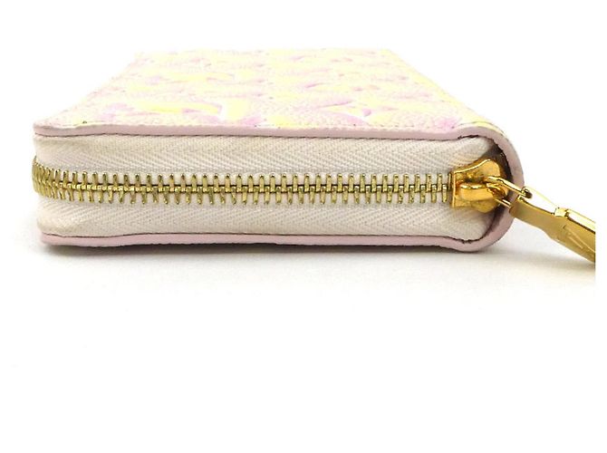 Portafoglio Lungo Louis Vuitton Rosa Giallo - vista 5