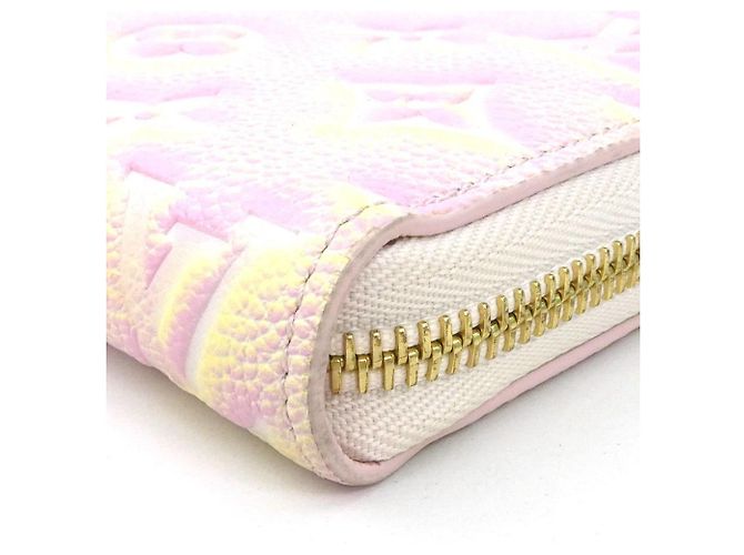 Portafoglio Lungo Louis Vuitton Rosa Giallo - vista 7