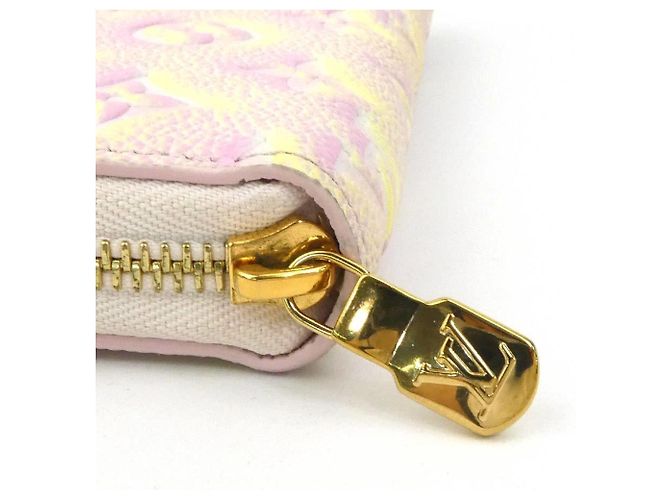 Portafoglio Lungo Louis Vuitton Rosa Giallo - vista 8