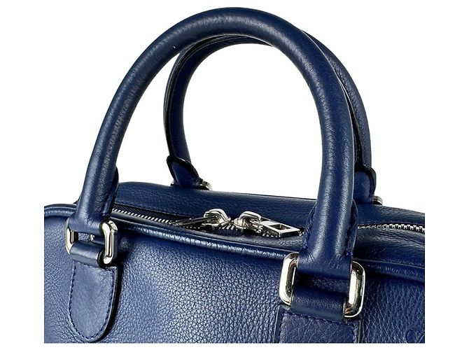 Borsa a tracolla in pelle Loewe Amazona 75 Blu navy - vista 10