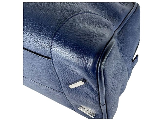 Borsa a tracolla in pelle Loewe Amazona 75 Blu navy - vista 8