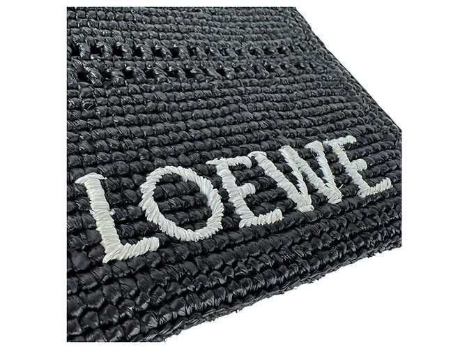 Bolso de hombro de rafia Loewe Negro - vista 11