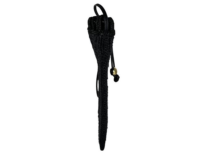Bolso de hombro de rafia Loewe Negro - vista 2