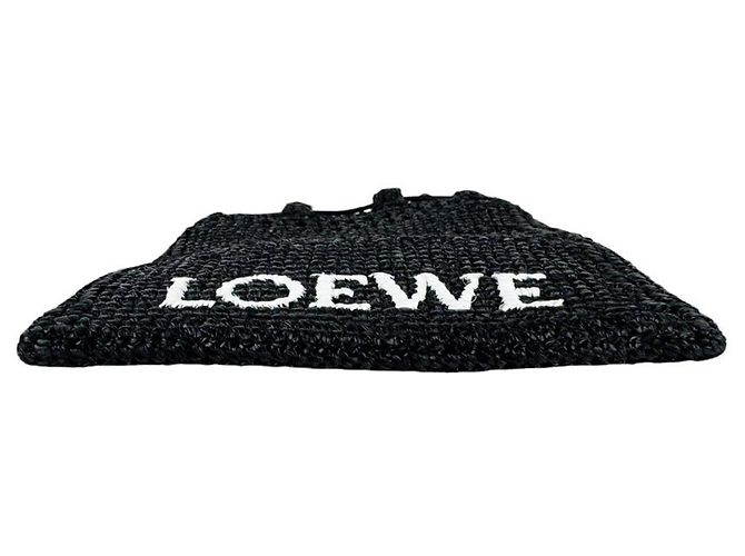 Bolso de hombro de rafia Loewe Negro - vista 4