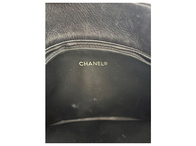 Chanel gesteppte mattschwarze Leder-Shopper-Tasche - Ansicht 7