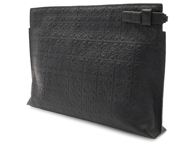 Borsa a Pochette Clutch Loewe Repeat Anagram T Nero - vista 3